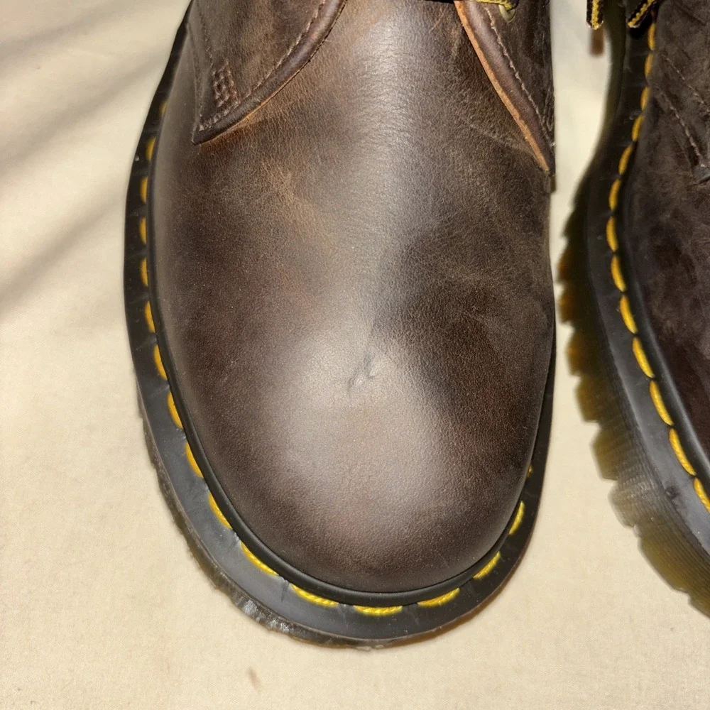 New Dr. Martens 1461 Crazy Horse Women 10 Men 9 Leather Oxford Shoes Brown $160
